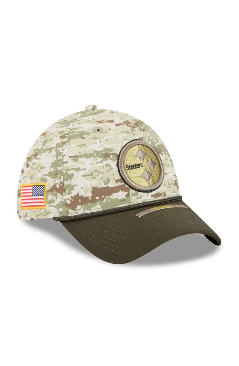 New Era Men's New Era  Camo Pittsburgh Steelers 2025 Salute to Service 39THIRTY Flex Hat, Main, color, Camo