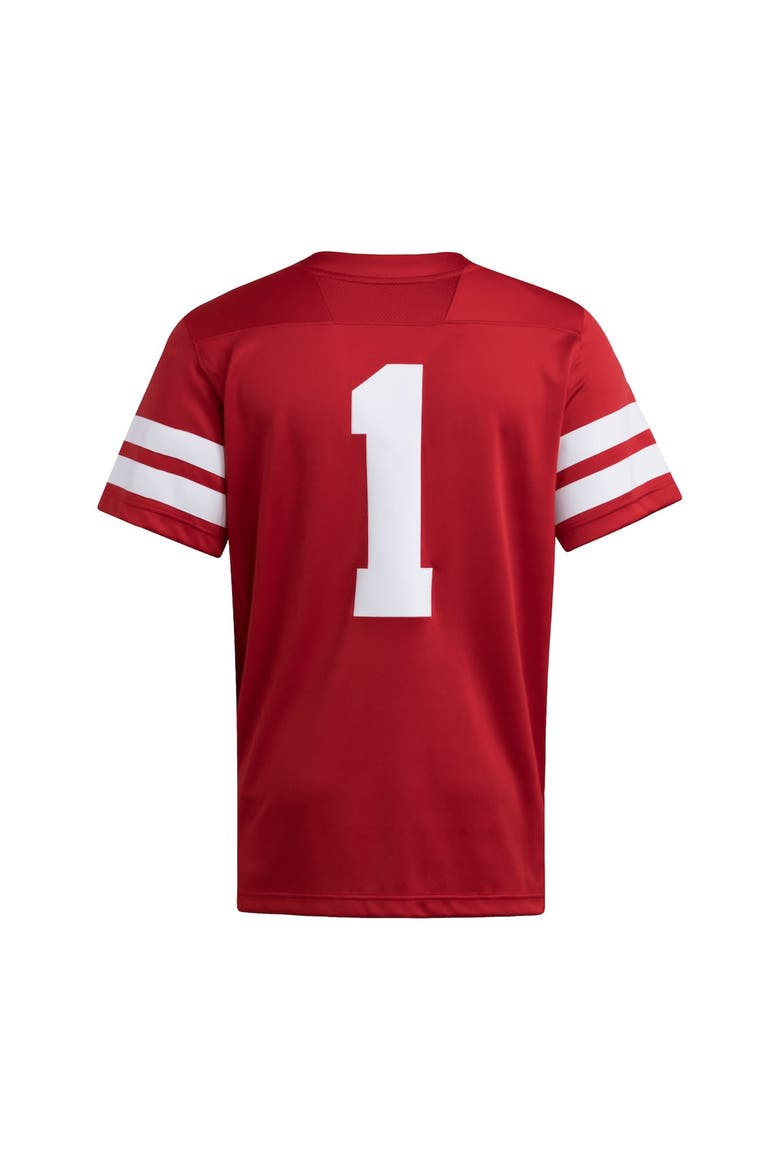 Men's adidas #1 Scarlet Nebraska Huskers Premier Jersey, Alternate, color, Scarlet