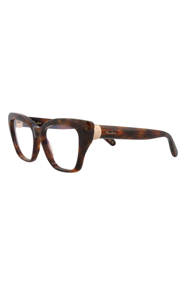 Pomellato Novelty 54mm Square Optical Glasses, Alternate, color, Havana Havana Transparent