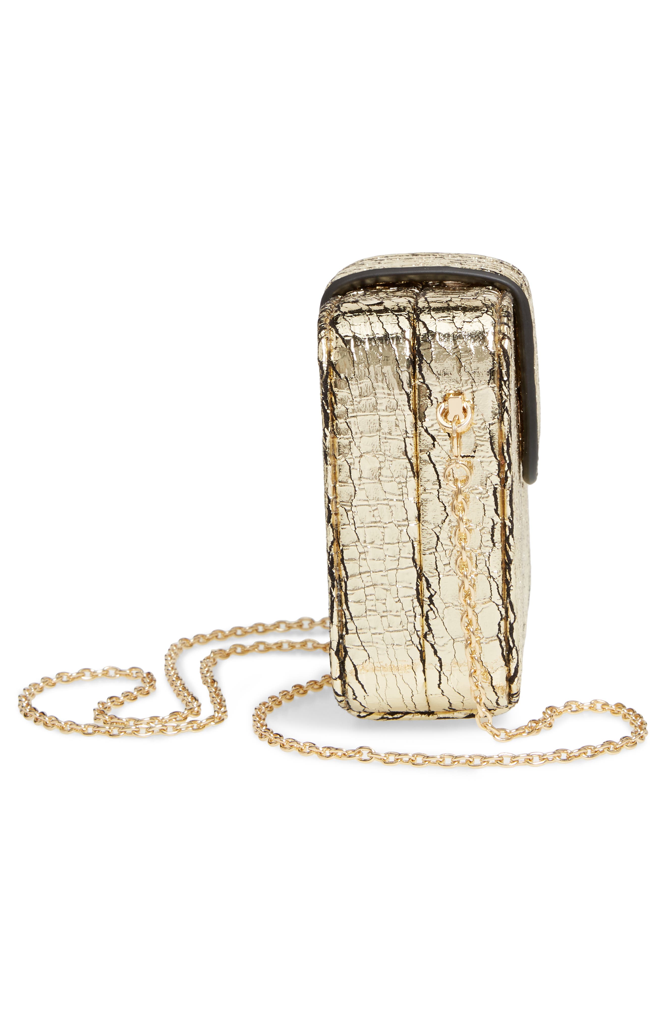 Crackle Crossbody Bag, Alternate, color, GOLD