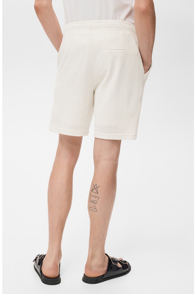 Structured Knit Shorts, Alternate, color, OFF WHITE