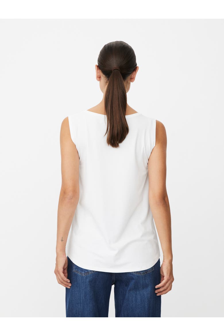 Maelisa Scoop Neck Sleeveless Top, Alternate, color, White