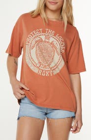 Roxy Protect the Locals Oversize Cotton Graphic T-Shirt