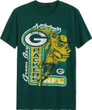 Junk Food Packers Running Back Cotton Graphic T-Shirt