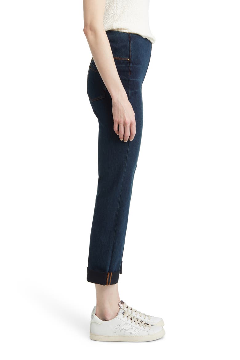 'Lyssentials Boyfriend High Rise Denim Jeans, Alternate, color, INDIGO