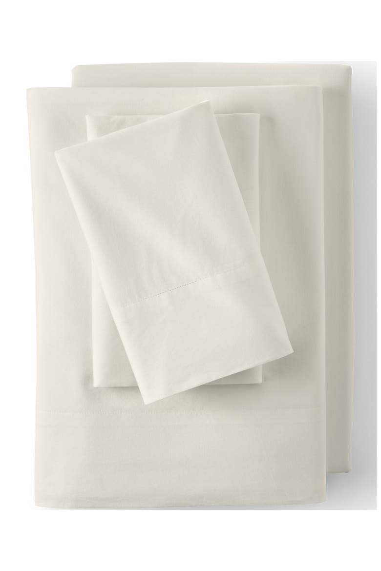 Essential Garment Washed Cotton Bed Sheet Set, Main, color, Ivory