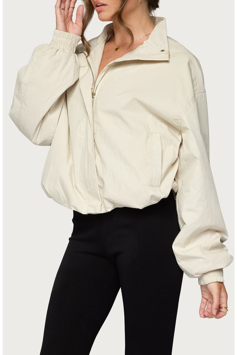 Rooney Stand Collar Oversize Jacket, Alternate, color, BEIGE