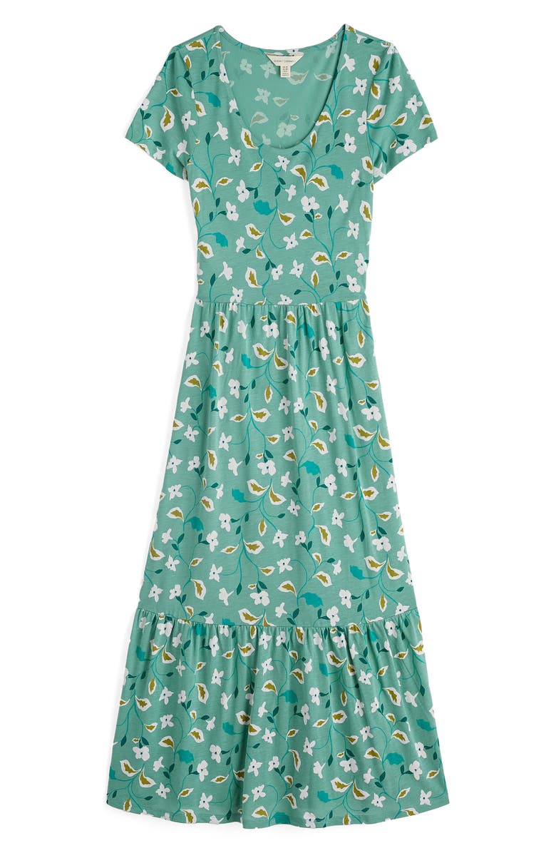 Seasalt Cornwall Tor View Tiered Maxi Dress, Alternate, color, Chalk Flower Sage Leaf