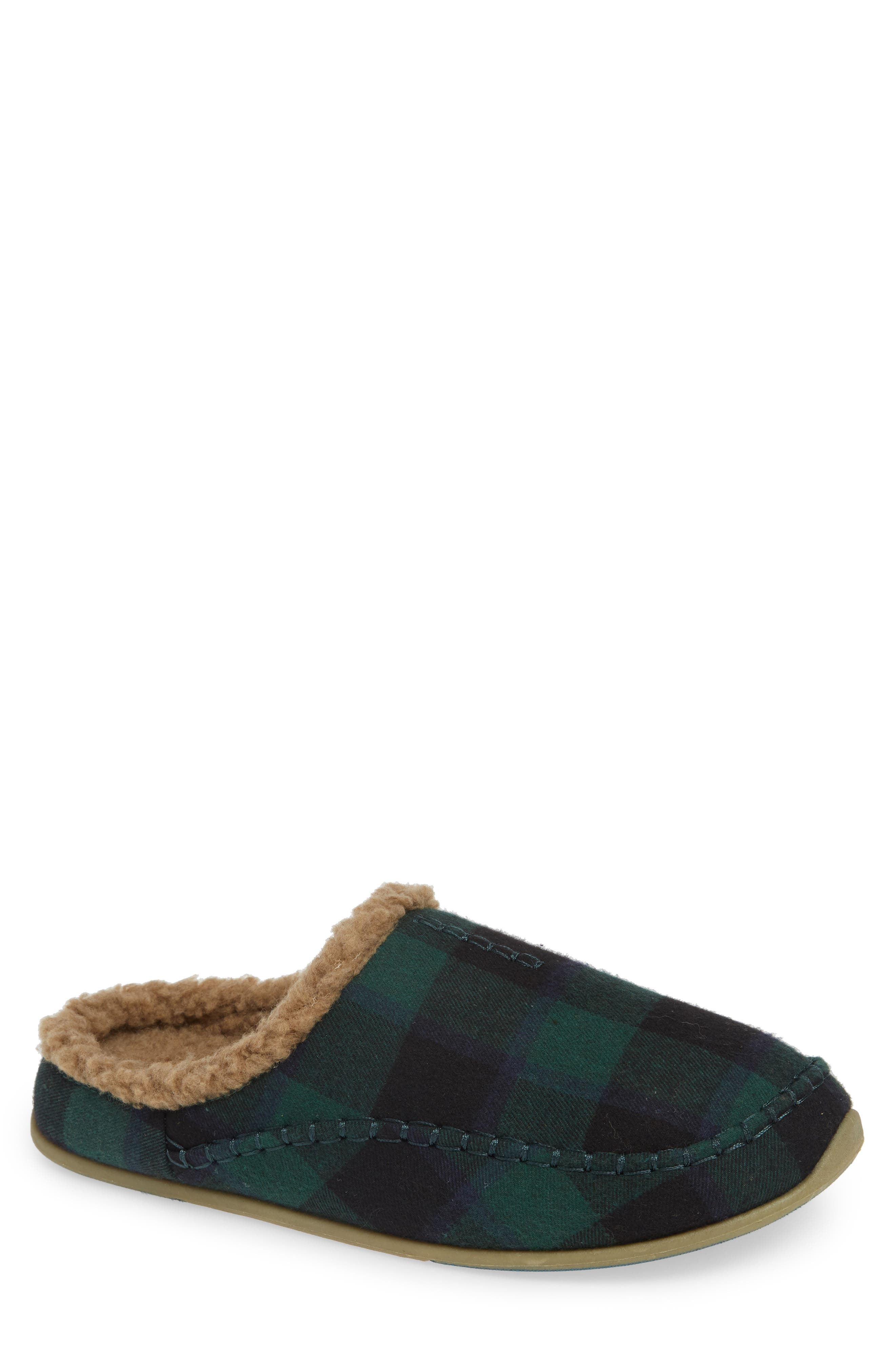 Nordic Slipper, Main, color, DARK GREEN / BLACK