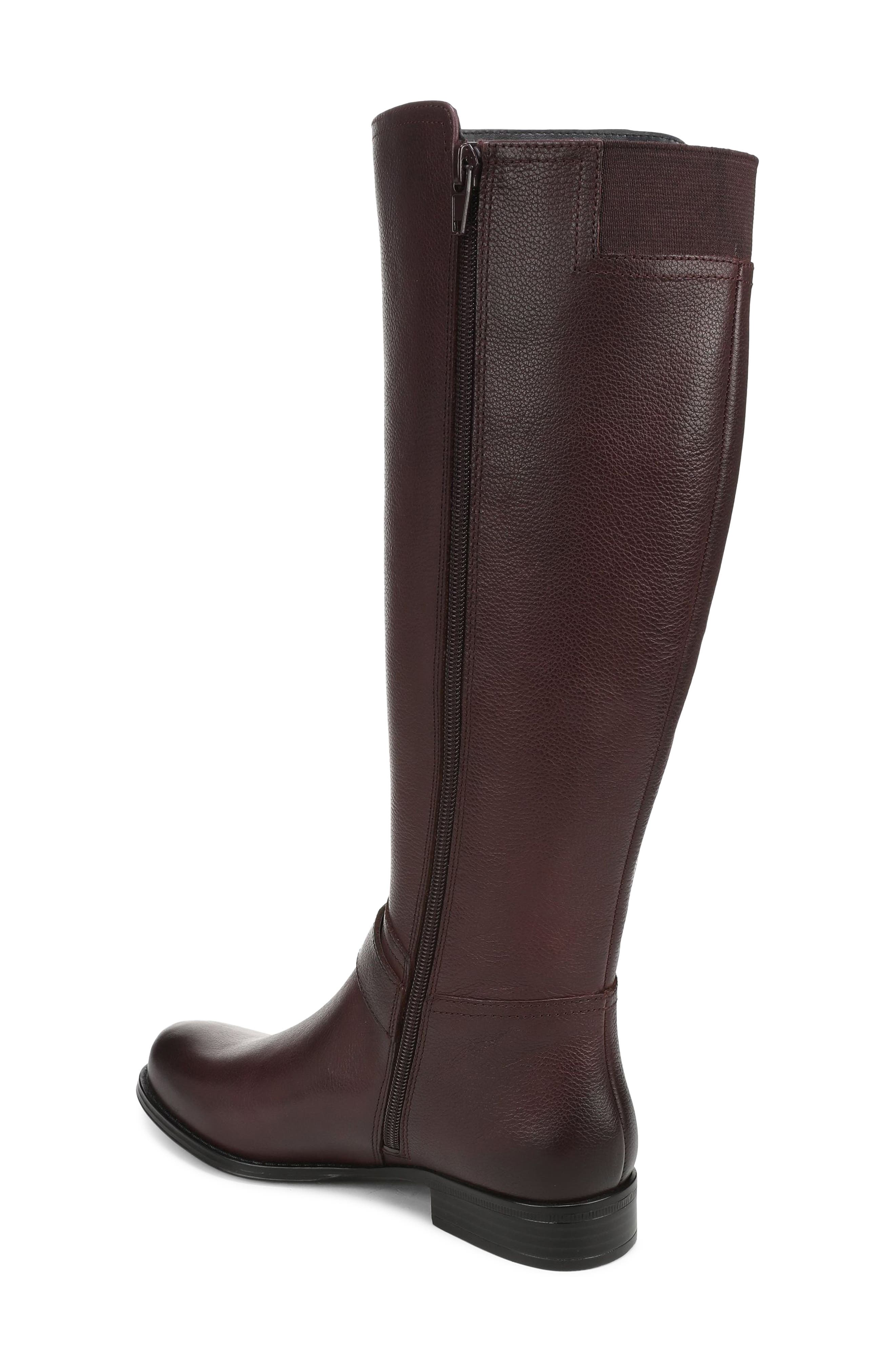 Juno Leather Riding Boot, Alternate, color, MERLOT RED LEATHER