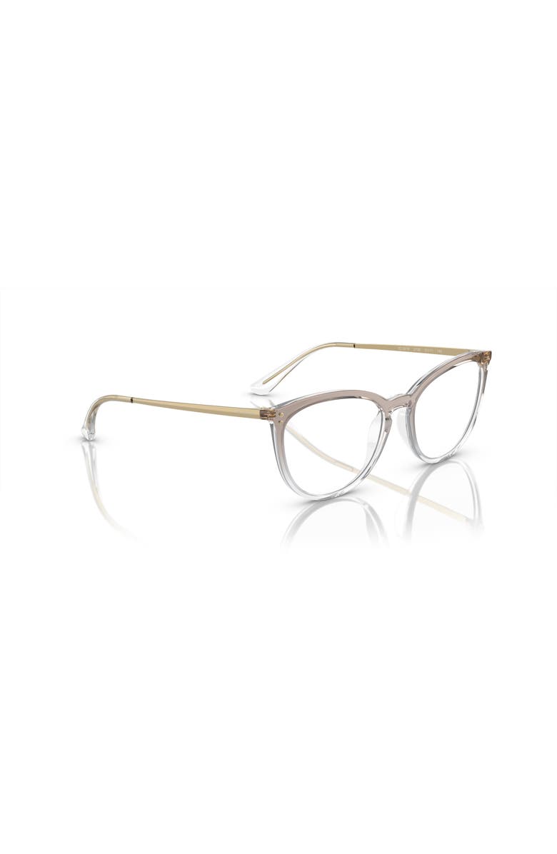 Vogue Eyewear 53mm Cat Eye optical glasses, Alternate, color, Light Brown