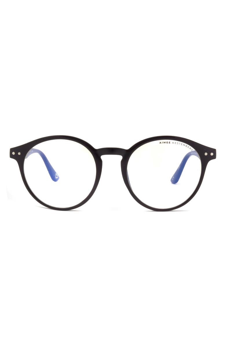 Aimee Kestenberg Ludlow 50mm Round Blue Light Blocking Glasses, Main, color, 