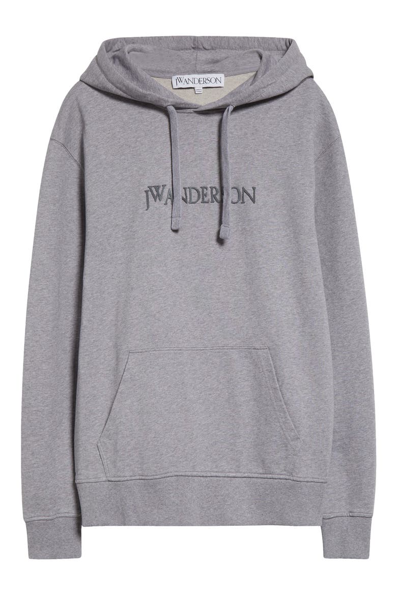 Logo Embroidered Hoodie, Alternate, color, GREY MELANGE