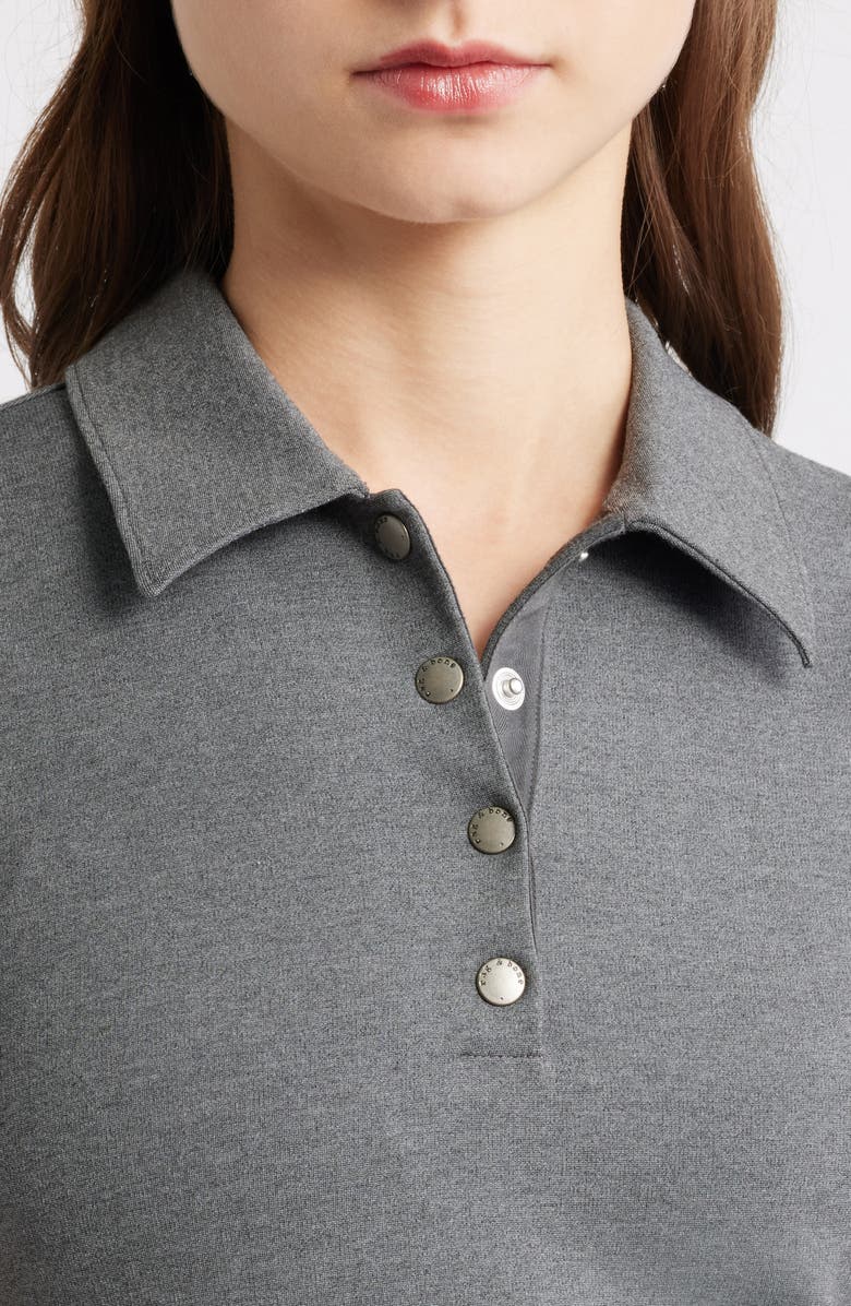 rag & bone Irina Ponte Polo Tank, Alternate, color, Charcoal