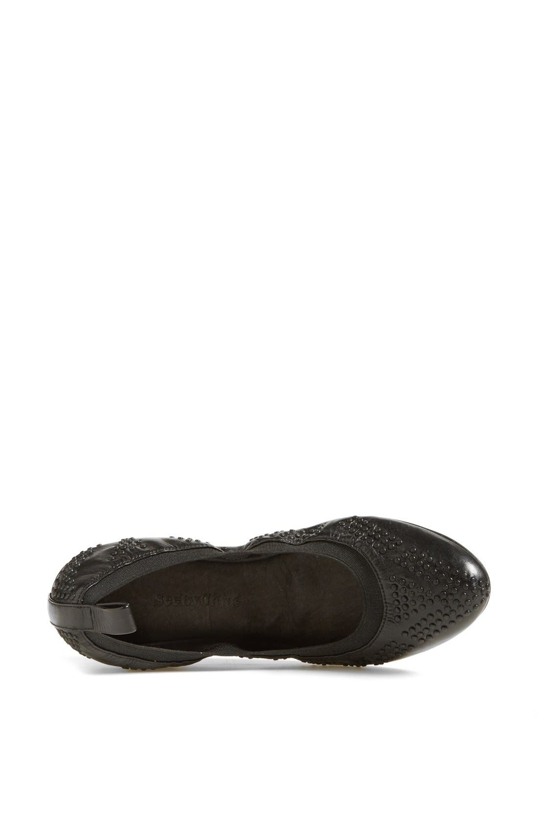 See by Chloé Studded Leather Ballet Flat, Alternate, color, 