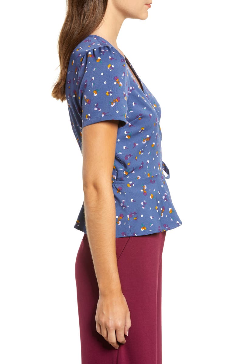 CHRISELLE LIM COLLECTION Chriselle Lim Wren Floral Print Wrap Top, Alternate, color,