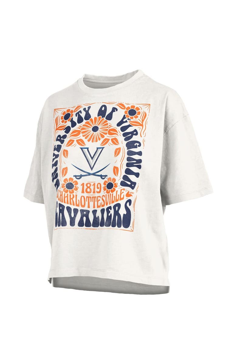 PRESSBOX Women's Pressbox White Virginia Cavaliers Harmony Oversized T-Shirt, Alternate, color, White
