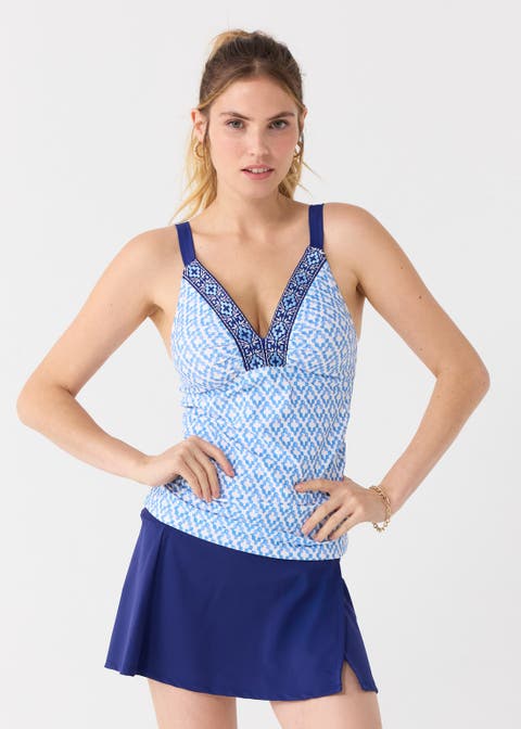Embroidered Tankini Top