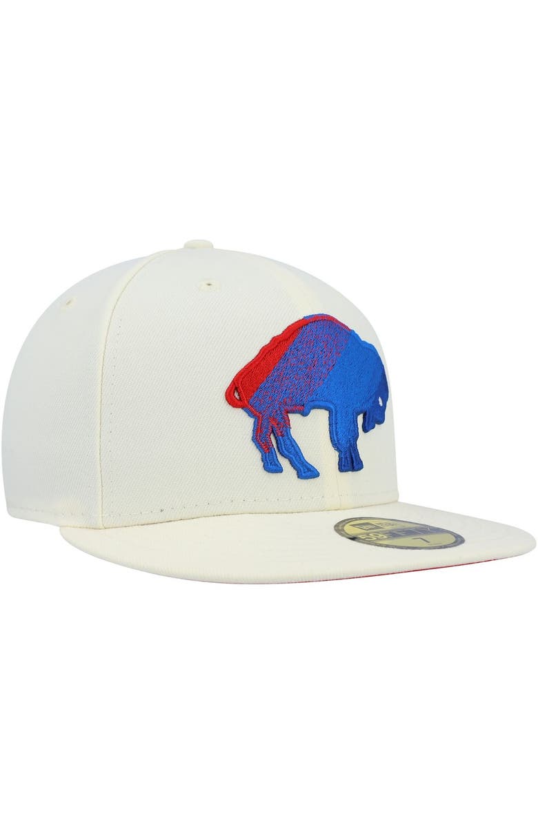 New Era Men's New Era Cream Buffalo Bills Chrome Color Dim 59FIFTY Fitted Hat, Alternate, color, Cream