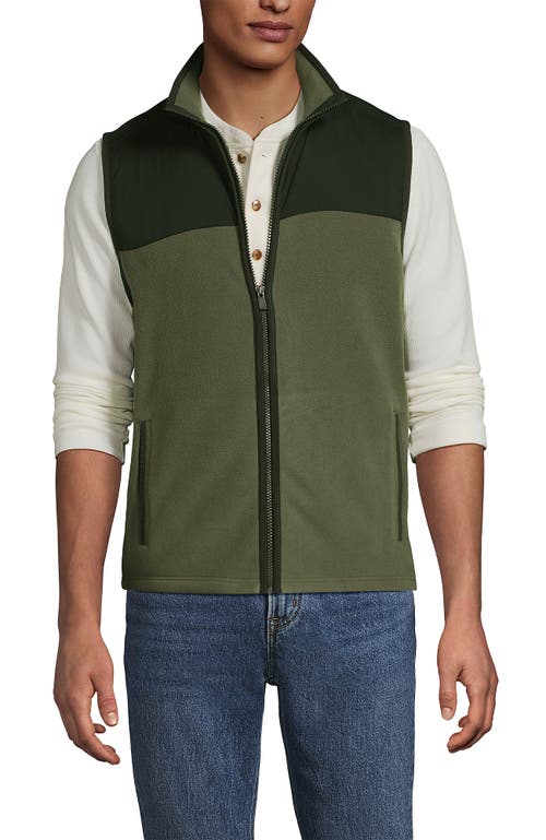 Lands' End Anyweather Raindefense Fleece Vest In Green