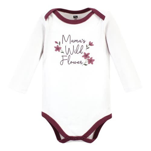 Hudson Baby Little Soft Cotton Long-sleeve One-piece 3pk
