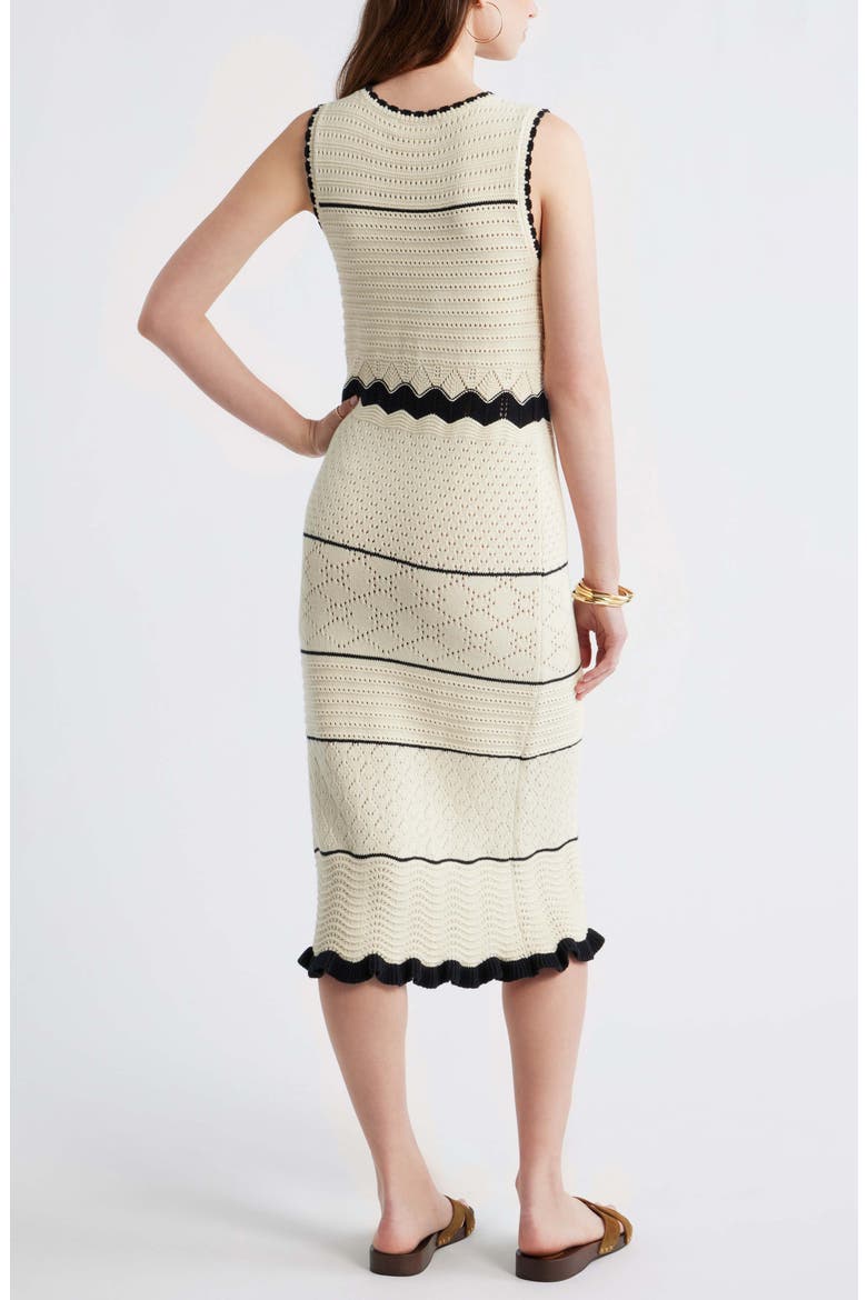 Pointelle Midi Sweater Dress, Alternate, color, IVORY DOVE