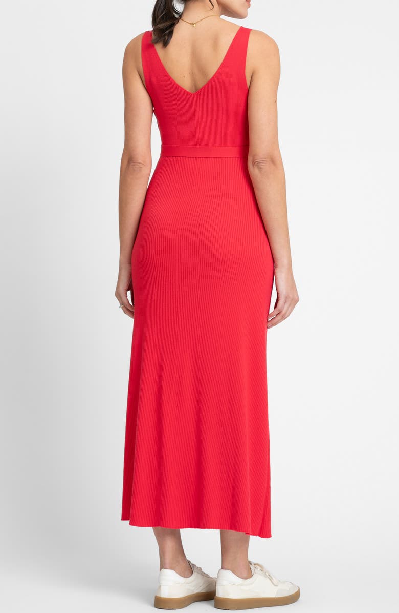 Seraphine Rib Maternity/Nursing Midi Sweater Dress, Alternate, color, Raspberry