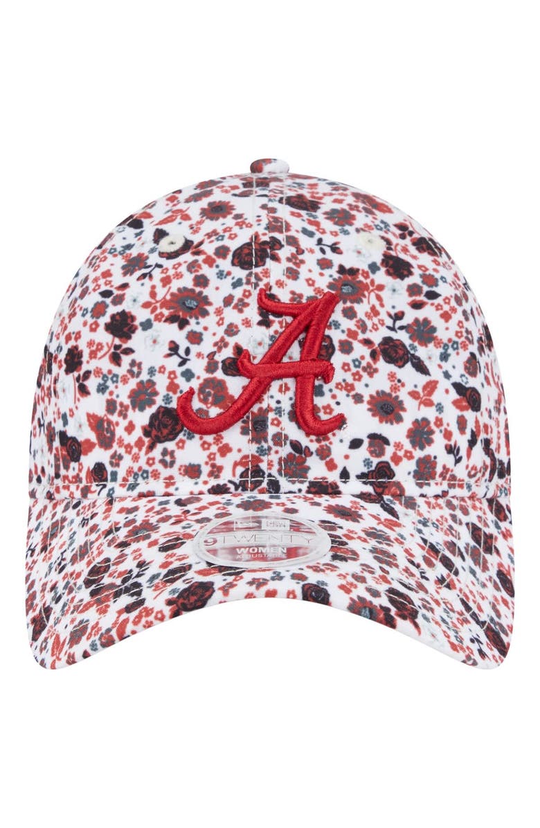 New Era Women's New Era  White Alabama Crimson Tide Blooming 9TWENTY Adjustable Hat, Alternate, color, 