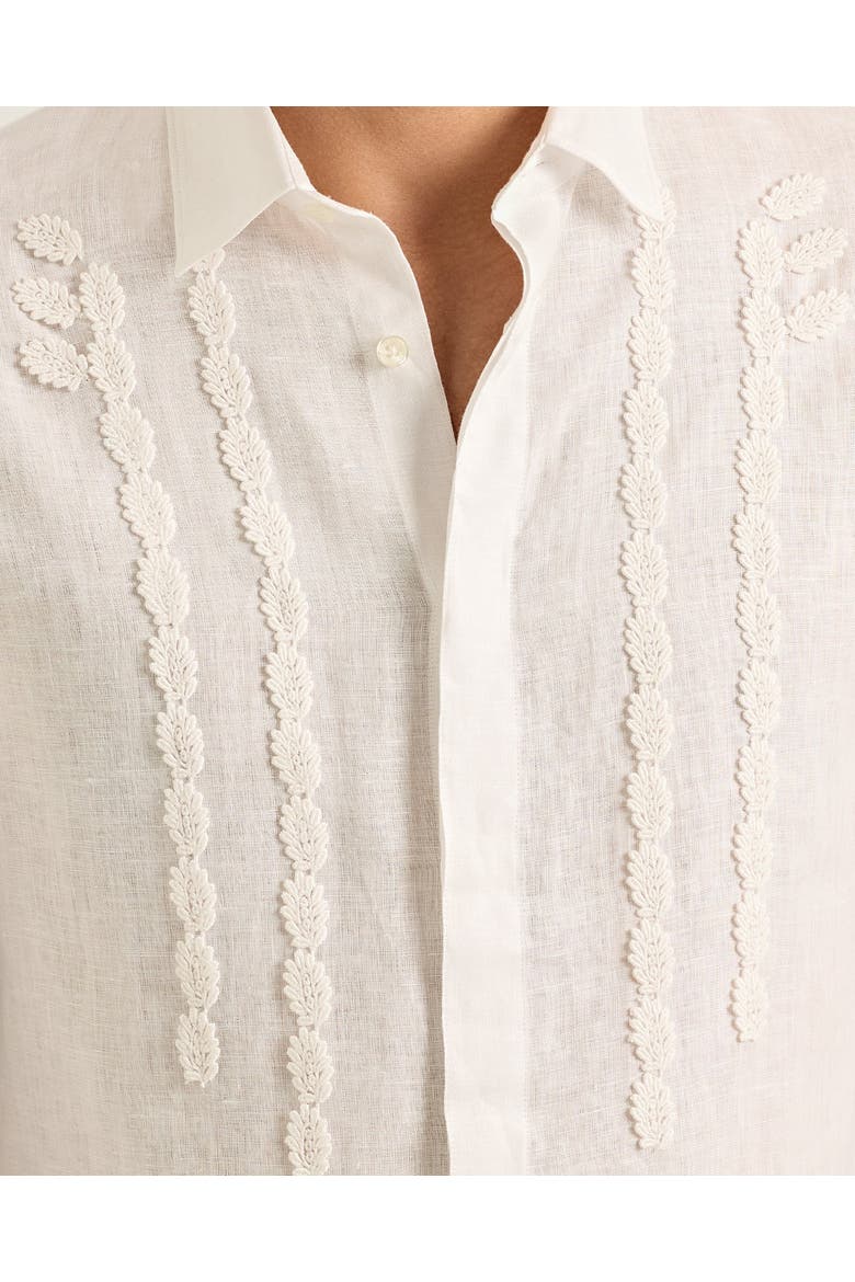 Giles Linen Applique, Alternate, color, White