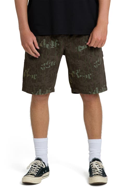 Bad Dog Camo Elastic Waist Carpenter Shorts