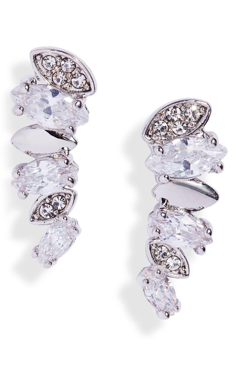 Nordstrom Pavé & Marquise Cubic Zirconia Ear Crawlers, Main, color,