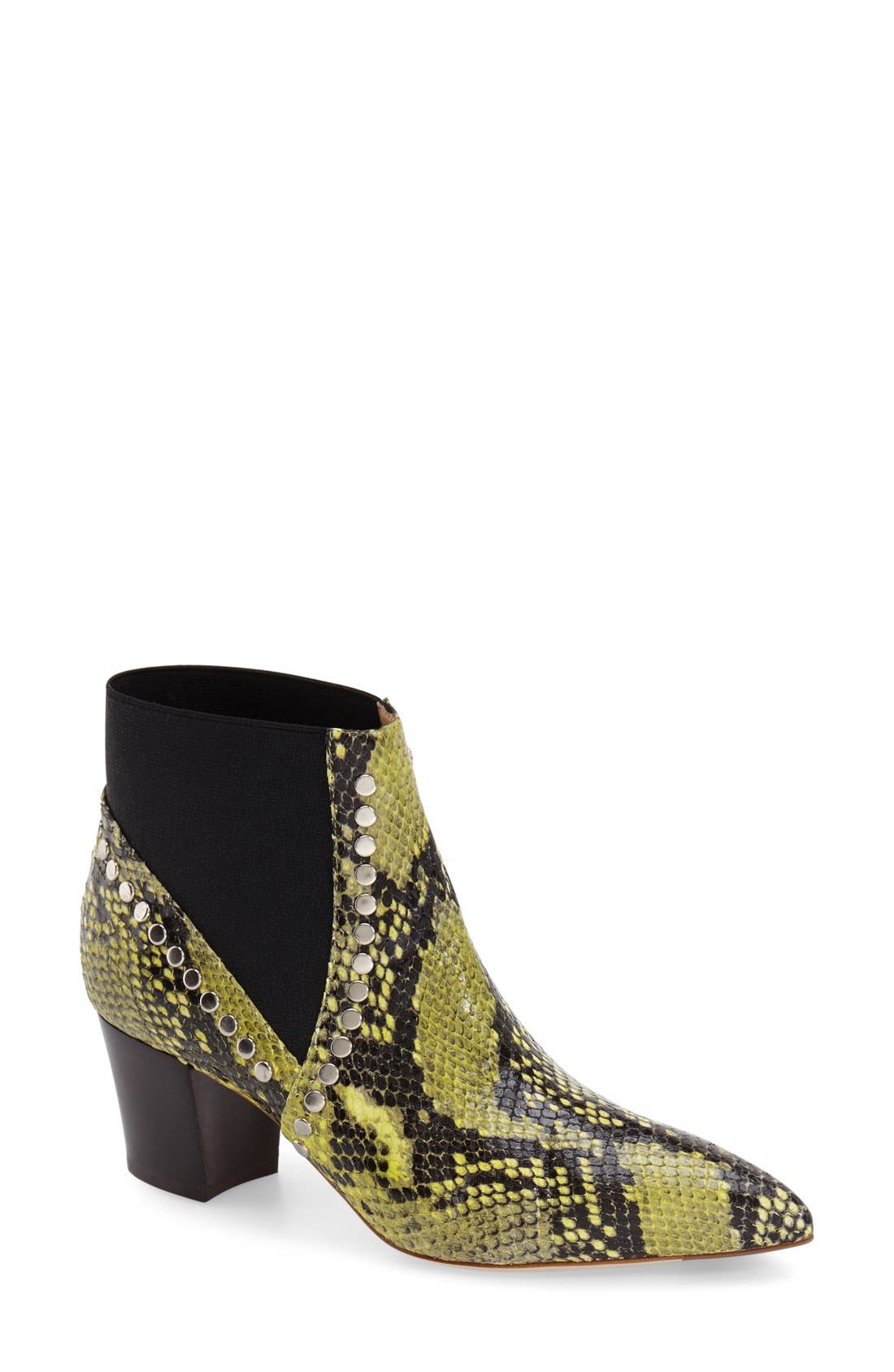 'Hollie' Pointy Toe Bootie, Main, color, YELLOW