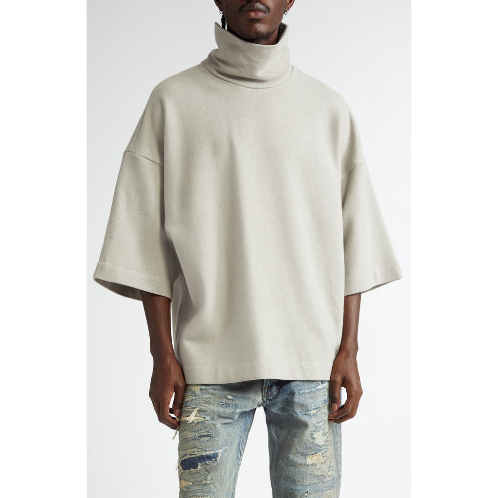 Fear of God Short Sleeve Cotton & Wool Turtleneck T-Shirt in Paris Sky