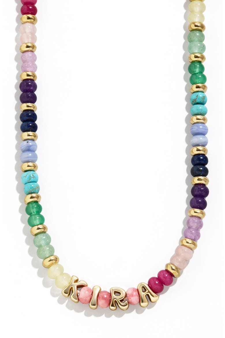 Custom Semiprecious Bubble Necklace, Alternate, color, GOLD MULTI