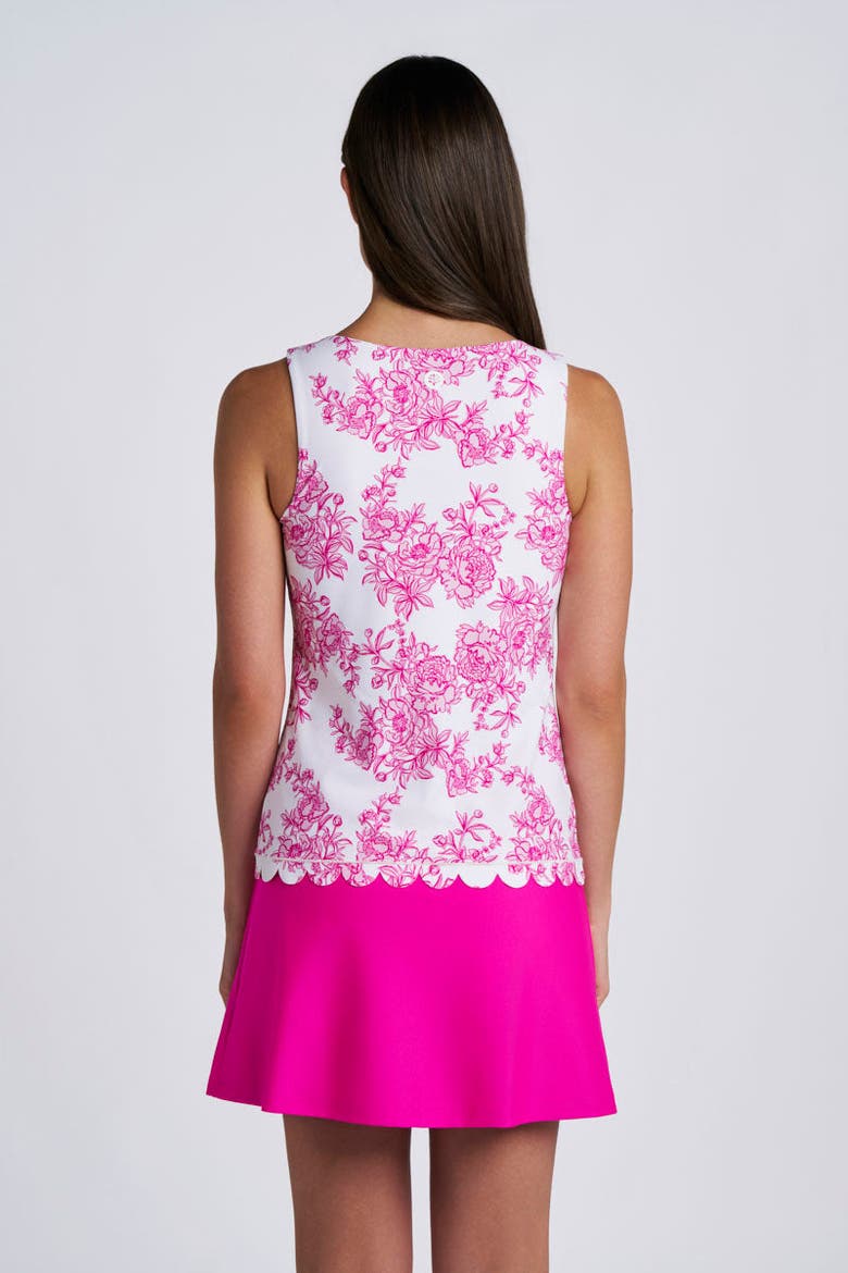 Acropora Tankini with Scallop Detail, UPF 50+ Sun Protection, Alternate, color, Fuchsia Pink