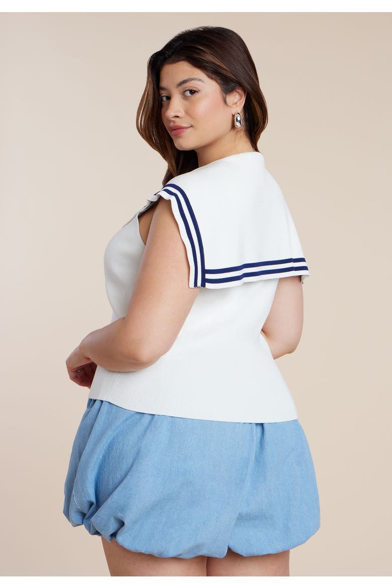 Sailor Collar Sweater Tank, Alternate, color, JET STREAM NAVY