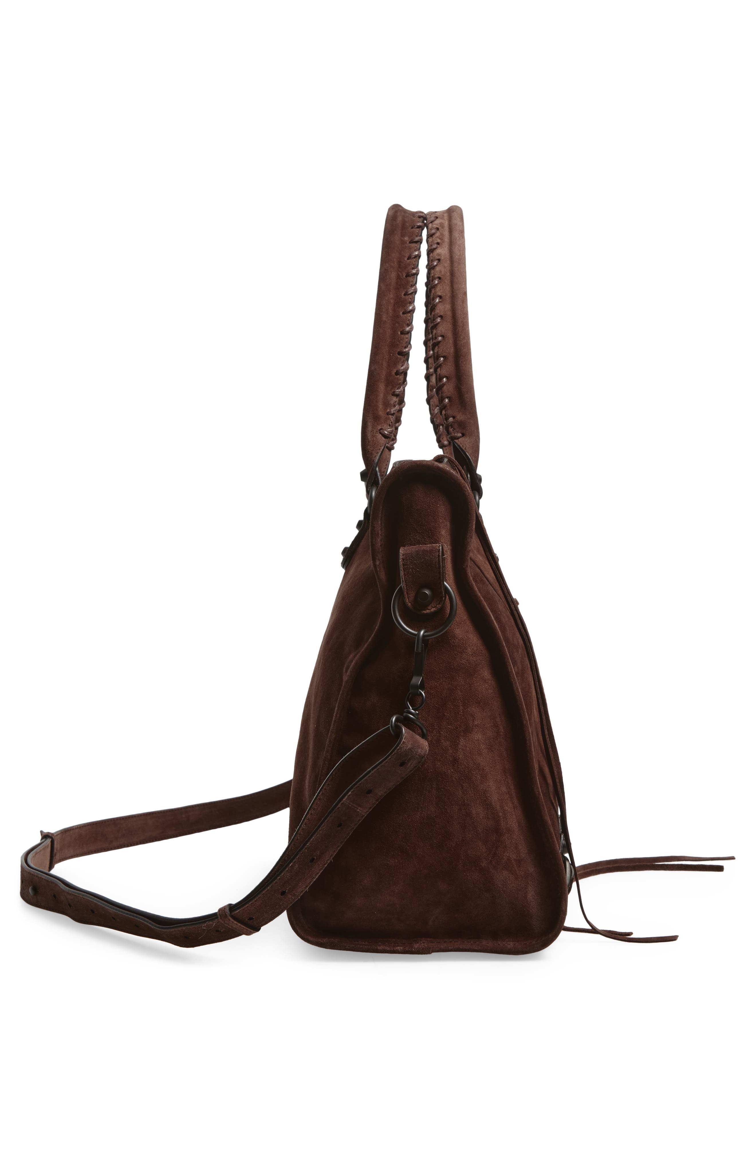 Balenciaga Large Le City Suede Satchel, Alternate, color, 