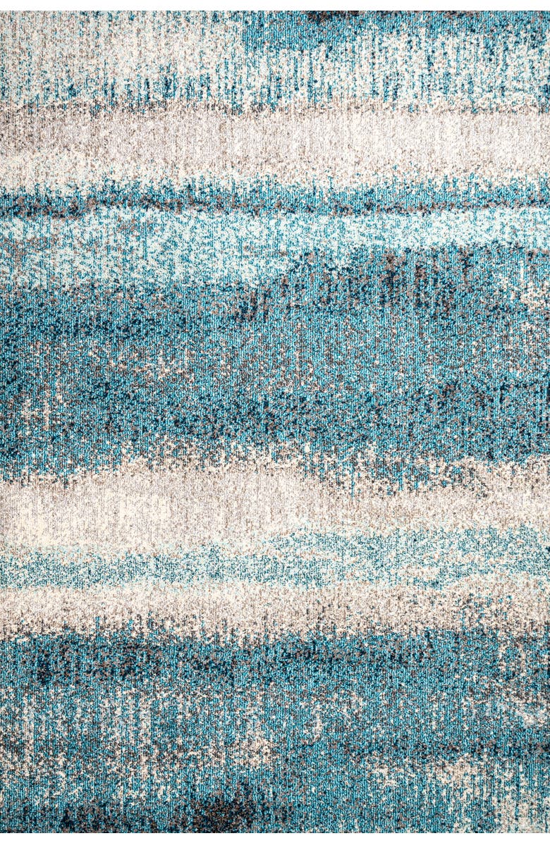 JONATHAN Y Contemporary POP Modern Abstract Vintage Area Rug, Main, color, Cream/Turquoise