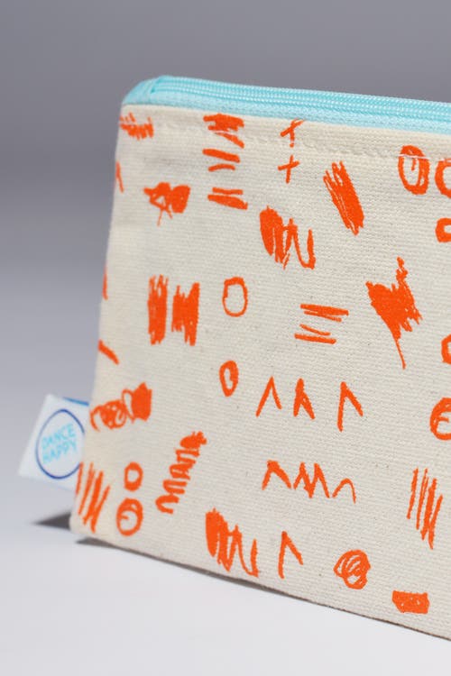 Dance Happy Make Your Mark Pencil Case In Bright Orange