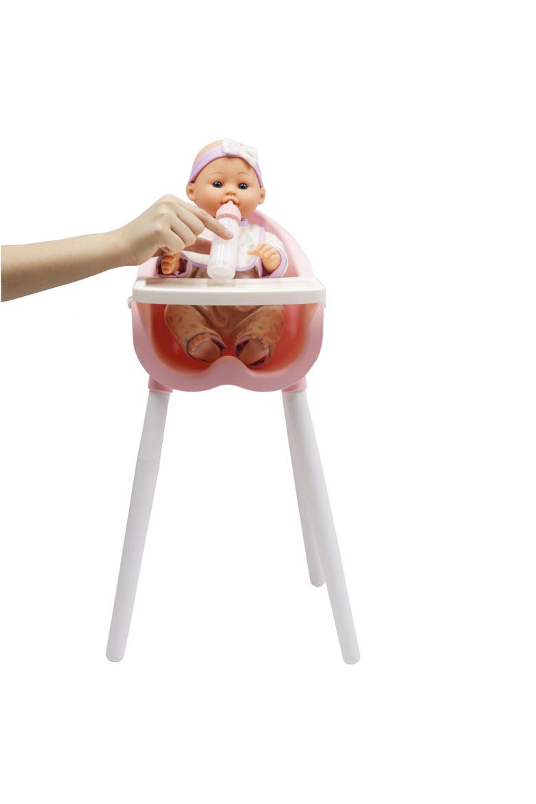 14" Baby Doll & High Chair Playset, Alternate, color, Multicolored