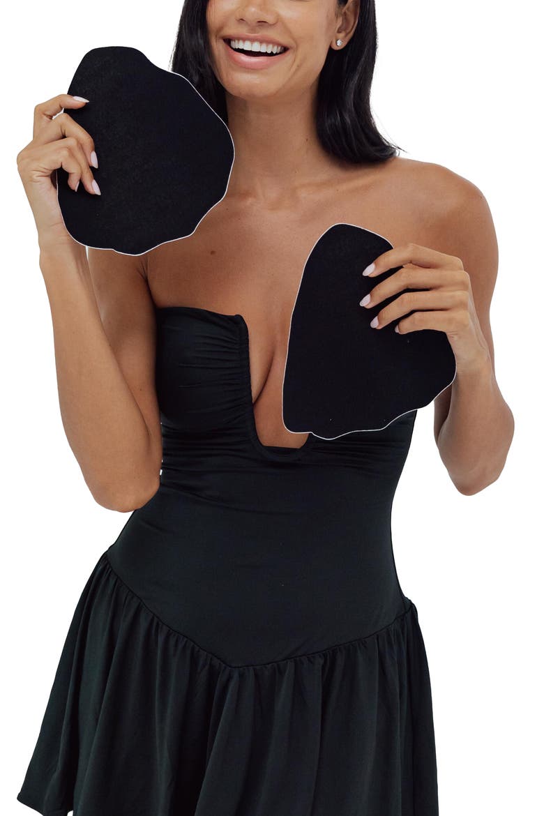 4-Pack Waterproof Adhesive Bras, Alternate, color, BLACK
