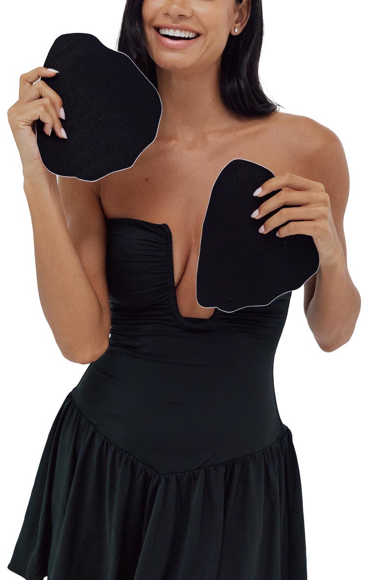 NOOD 4-Pack Waterproof Adhesive Bras, Alternate, color, Black