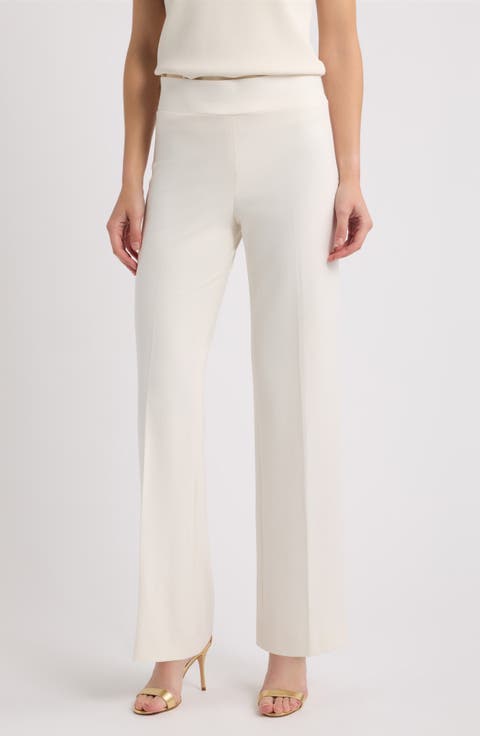 High Waist Wide Leg Pull-On Pants