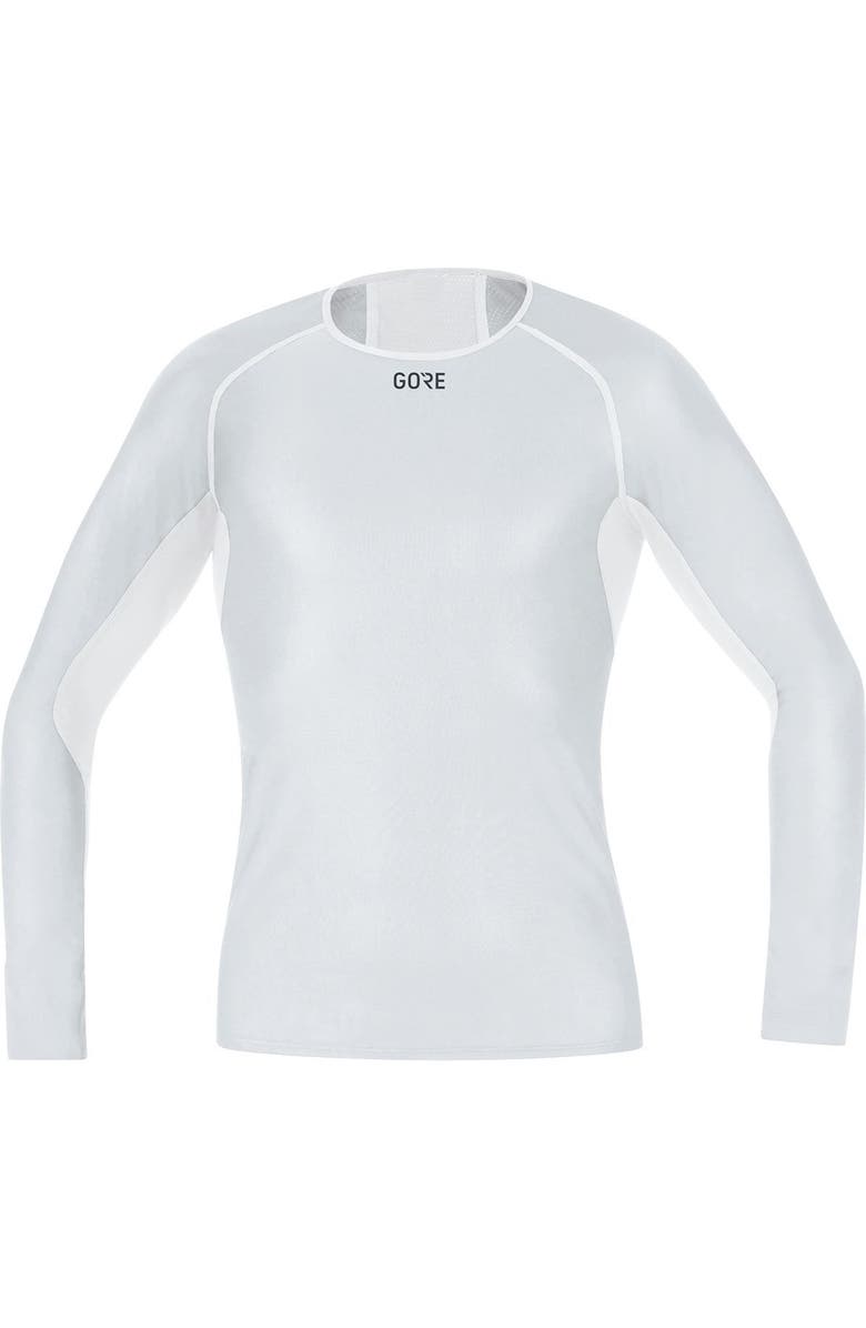 GOREWEAR Windstopper Base Layer Long Sleeve Shirt - Men's, Main, color, Light Grey/White
