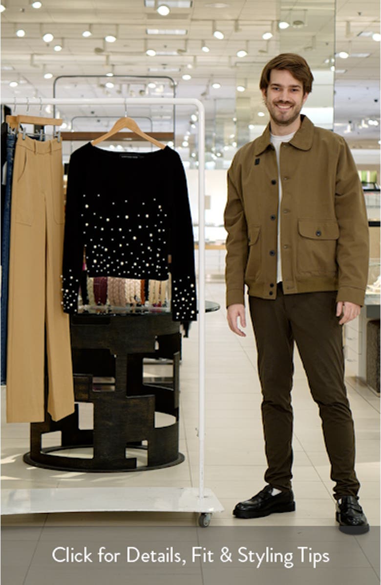 Imitation Pearl Embellished Sweater, sales video thumbnail