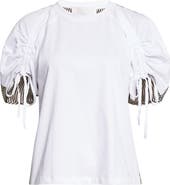 3.1 Phillip Lim Mixed Media Puff Sleeve T-Shirt
