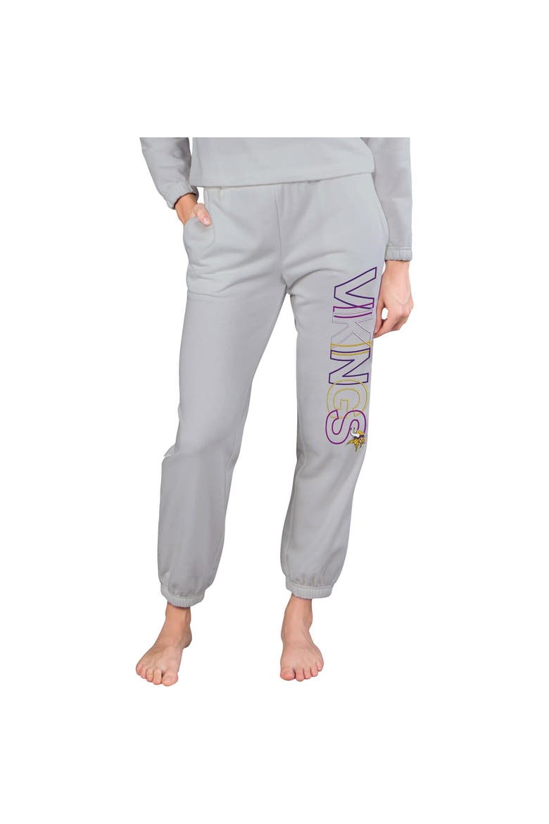 Women's Concepts Sport  Gray Minnesota Vikings Sunray French Terry Pants, Alternate, color, Gray