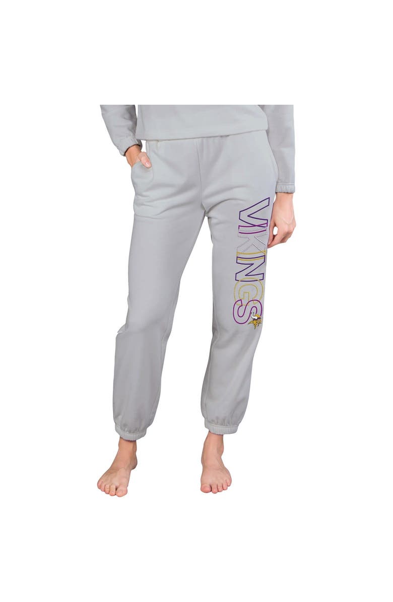 CONCEPTS SPORT Women's Concepts Sport  Gray Minnesota Vikings Sunray French Terry Pants, Alternate, color, 