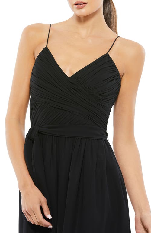 Mac Duggal Flowy Faux Wrap Jumpsuit