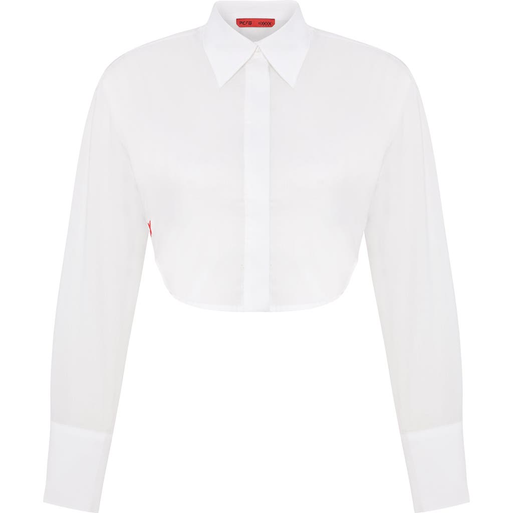 Pcfg Pure Cotton Crop Shirt In White